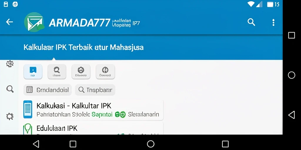 Tampilan antarmuka pengguna ARMADA777 untuk Kalkulator IPK yang efektif.