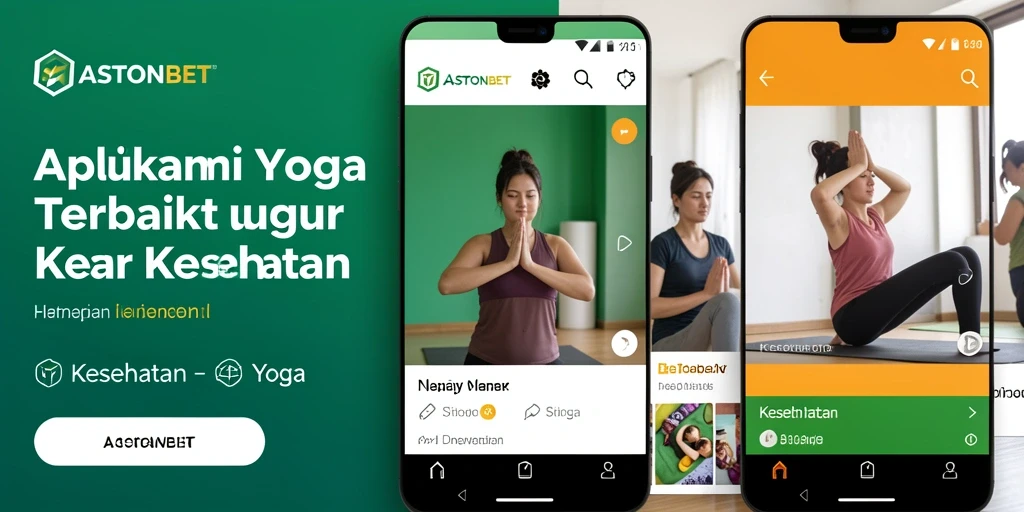Antarmuka aplikasi ASTONBET menampilkan sesi yoga yang inspiratif.