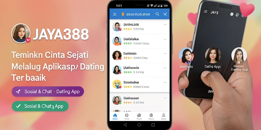 Tampilan antarmuka aplikasi JAYA388 dengan fitur kencan intuitif dan menarik.