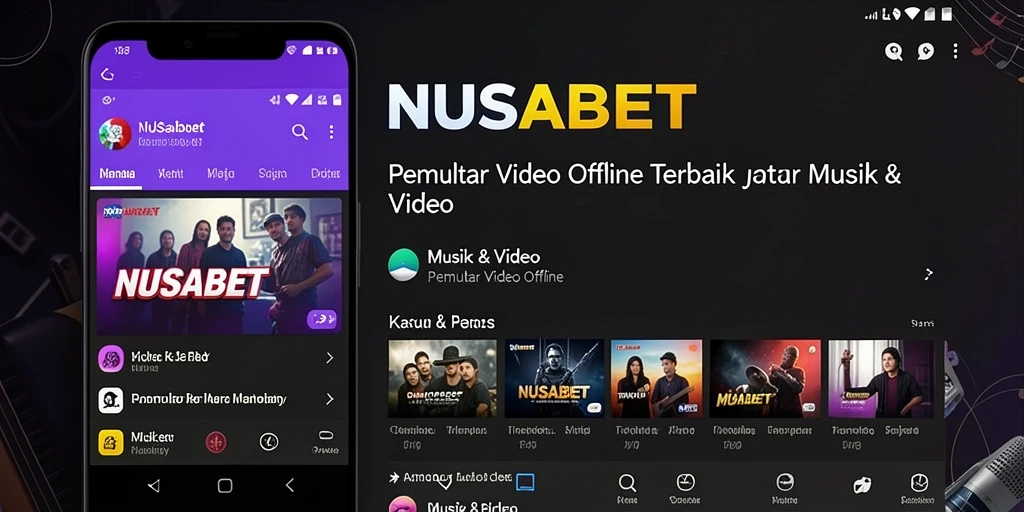 Antarmuka NUSABET yang sederhana dan mudah digunakan untuk pemutar video offline.
